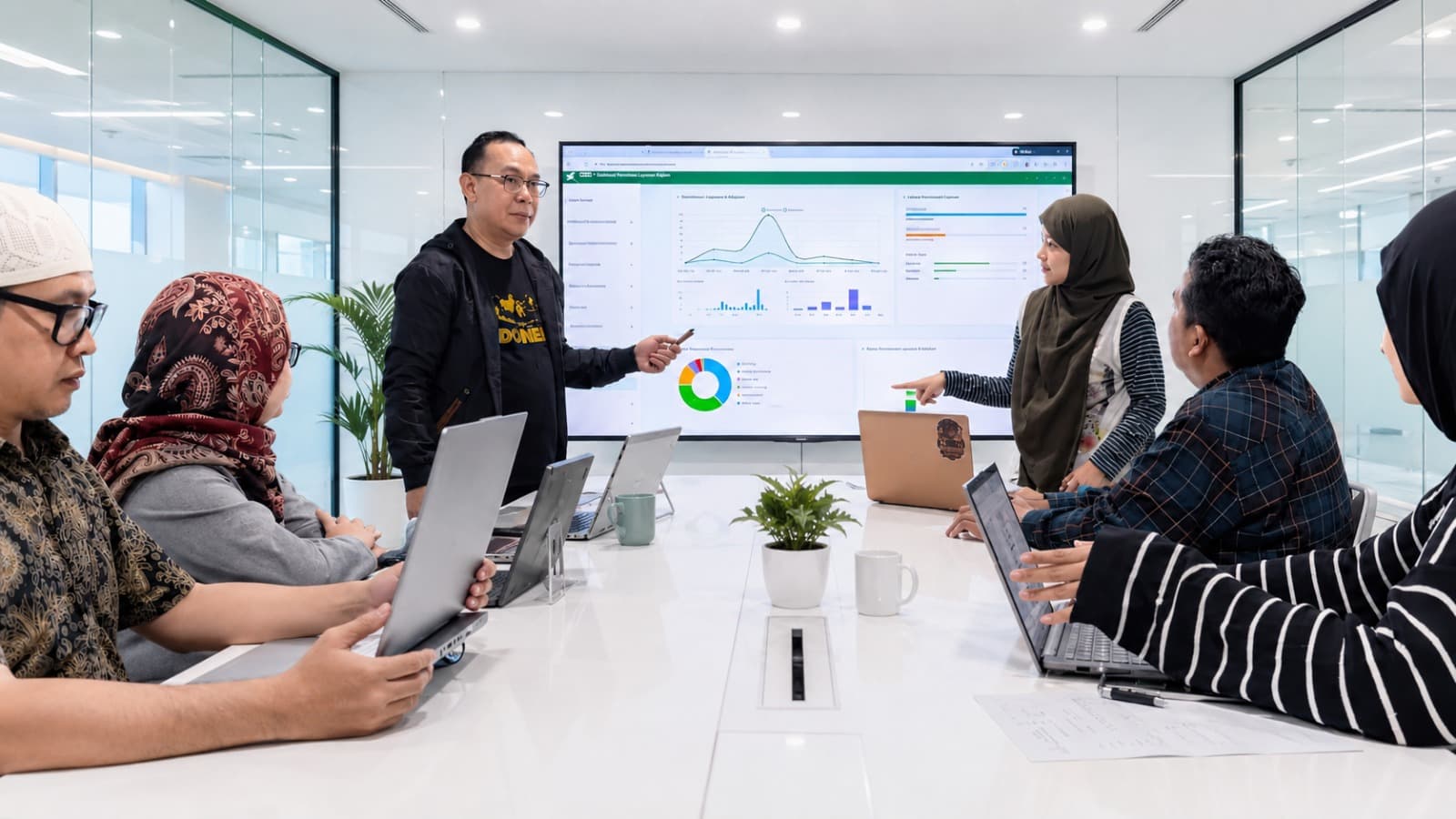 Tim manajemen Wellmagic berdiskusi mengenai solusi digital